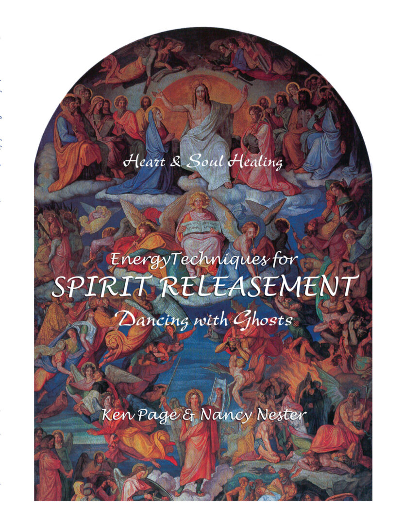 A book cover with an image of jesus and the word " spirit releasement ".