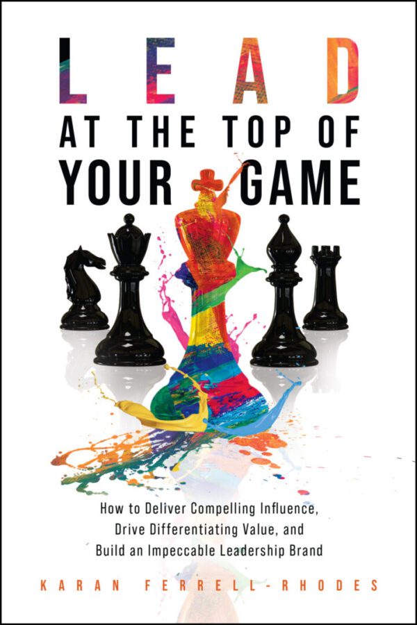 A book cover with chess pieces and the words " at the top of your game ".