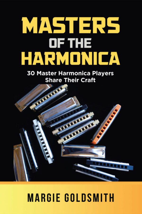 A book cover with different types of harmonica.