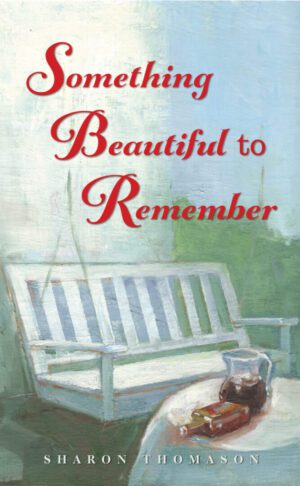 A bench with a pitcher on it and the words " beautiful to remember ".