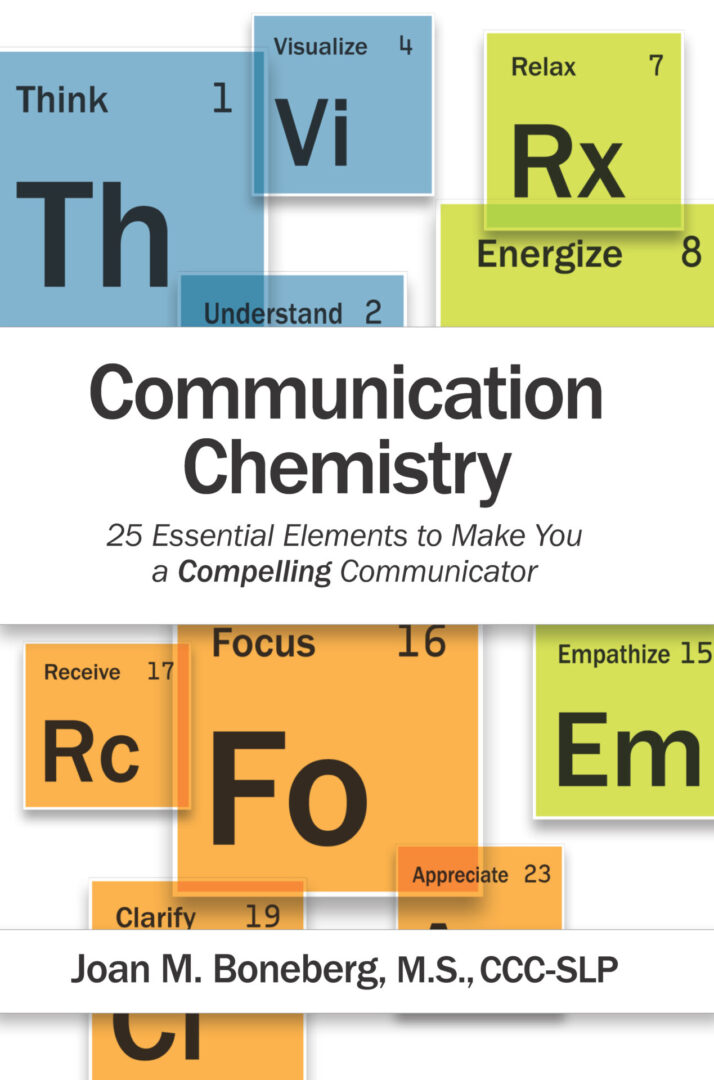 A book cover with the words communication chemistry