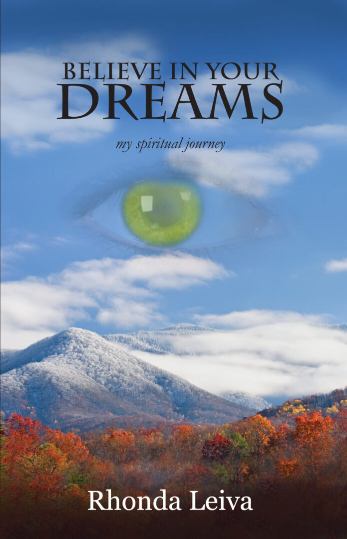 A book cover with an eye and mountains in the background.