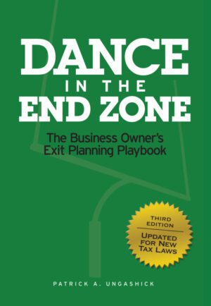 A book cover with the title " dance in the end zone ".