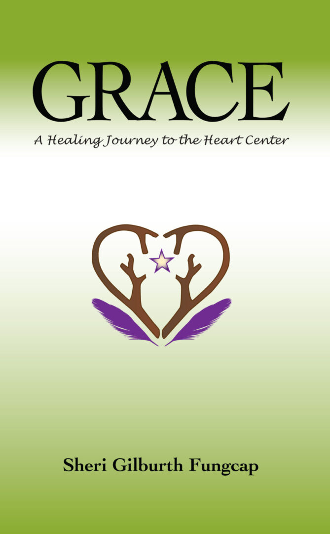A book cover with the word grace written in front of an image of a heart.