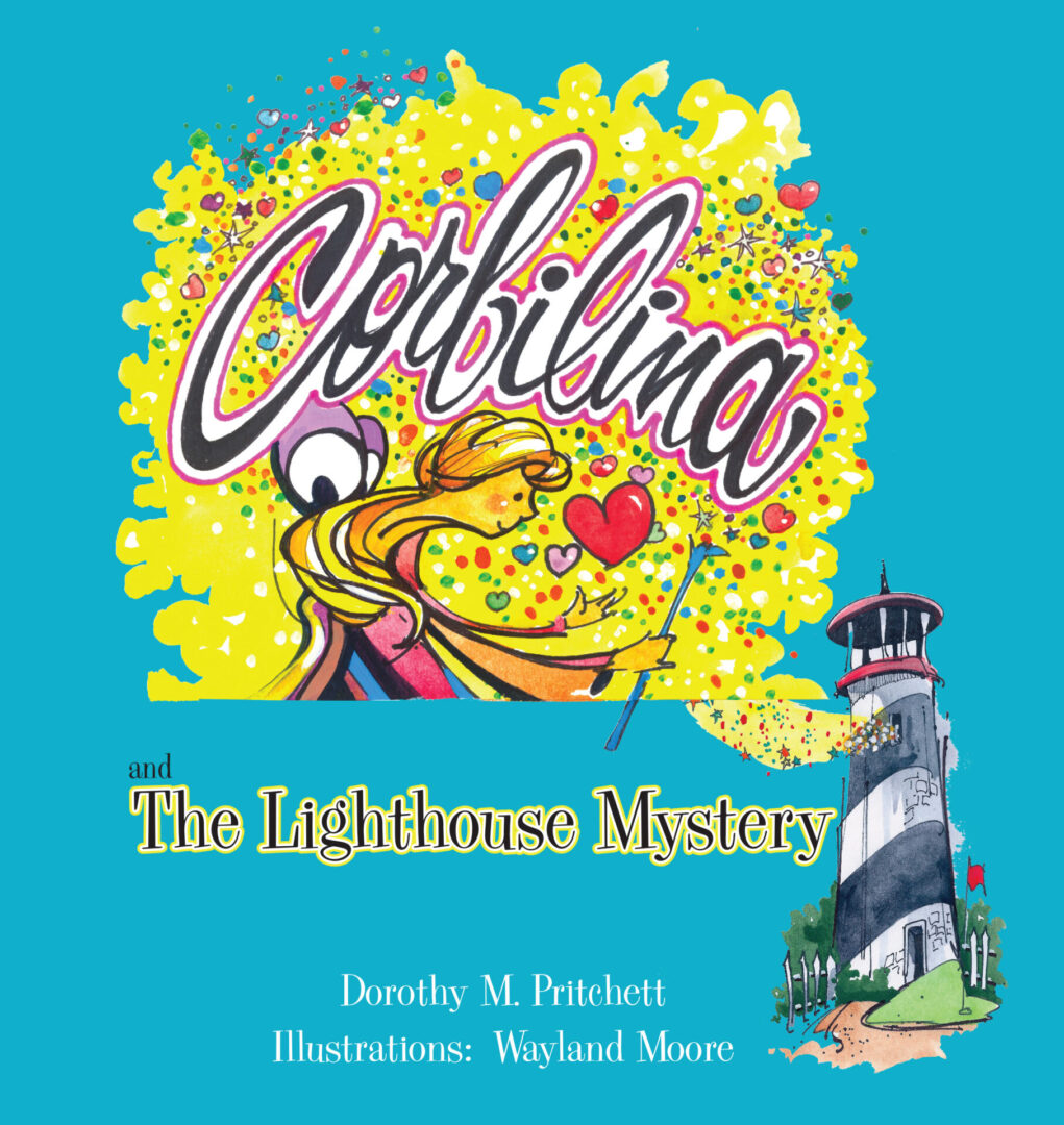A book cover with a cartoon of a lighthouse and the words " corilina ".