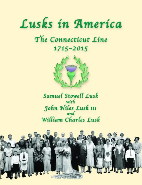 A book cover with a large group of people