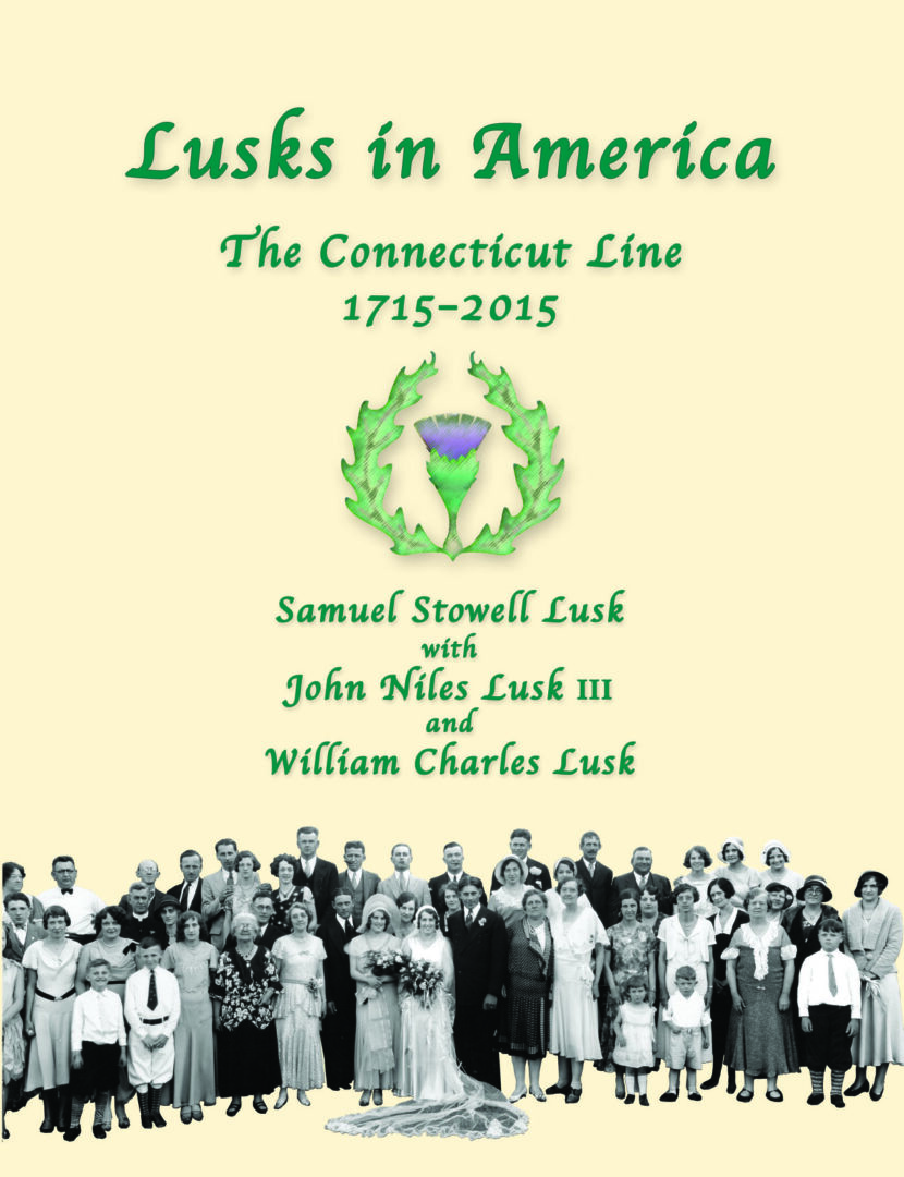 A book cover with a large group of people