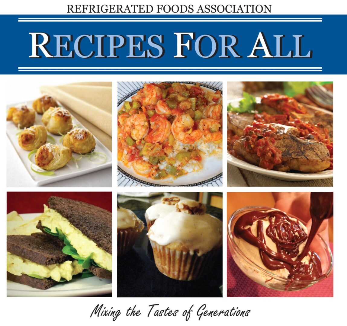 Collection of diverse dishes from Recipes for All: Mixing the Tastes of Generations, showcasing recipes for all generations.