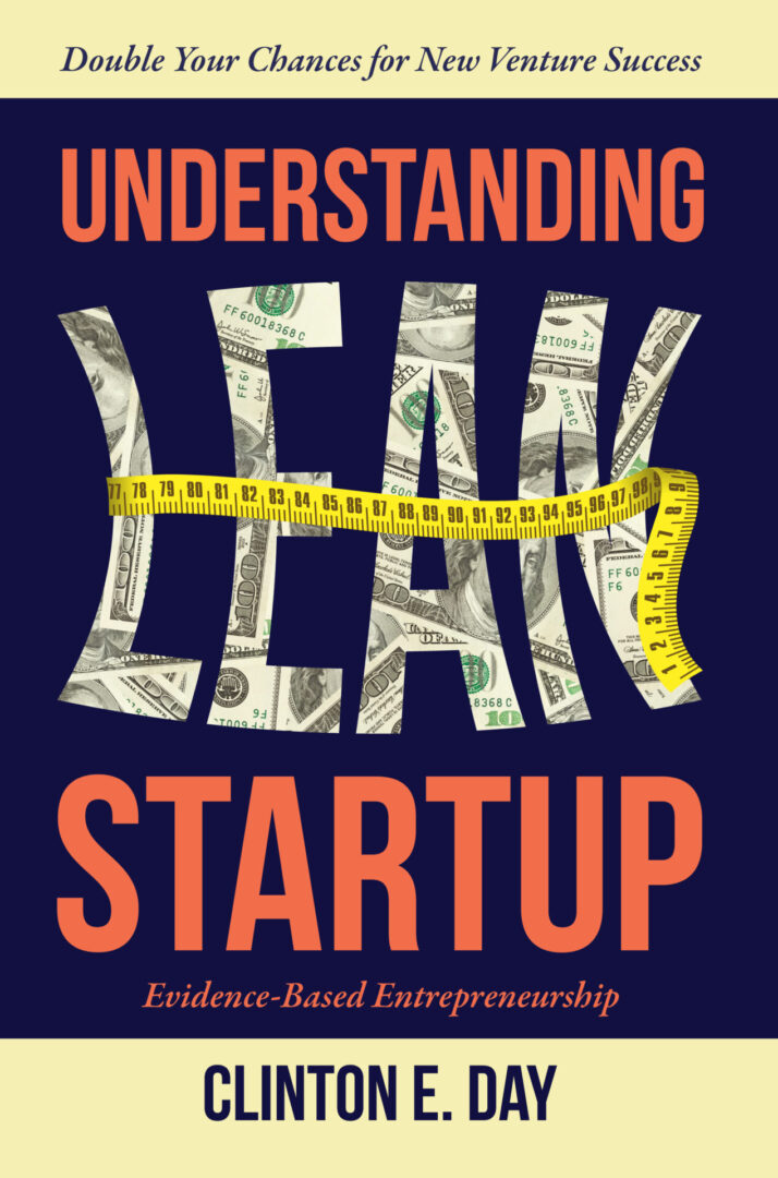 Understanding Lean Startup by Clinton E. Day Book Cover with a graphic of money and a measuring tape.
