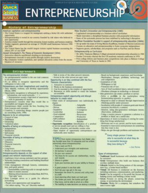 Entrepreneurship Quick Study Guide